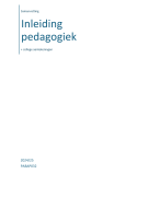 Samenvatting Inleiding Pedagogiek PW
