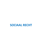 Samenvatting Inleiding sociaal recht