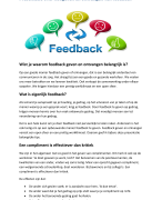 digibib (B1-K2-W1) Presentatie over het geven en ontvangen van feedback
