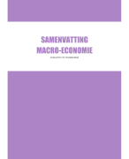 Samenvatting Macro-Economie - Handelswetenschappen - UGent