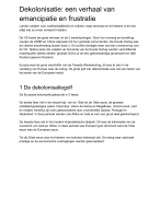 Dekolonisatie na de Koude oorlog en de rol van Europa