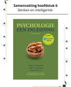 Samenvatting hoofdstuk 6, Inleiding in de psychologie