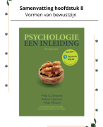 Samenvatting hoofdstuk 8, Inleiding in de psychologie