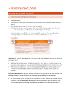 neuropsychologie samenvatting alles