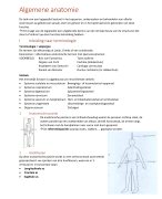 Examensamenvatting Algemene Anatomie