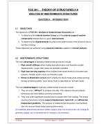 Chapter 0: Analysis Of Indeterminate Structures-Introductoin