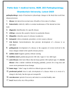 Patho Quiz 1 medical terms. NUR- 283 Pathophysiology. Chamberlain University. Latest 2025