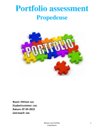 Portfolio Propedeuse (validering Propedeuse)