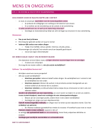 Mens en omgeving - syllabus + powerpoints + notities 