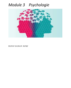 Tentamen verslag Psychologie module 3 beoordeeld met een Exellent