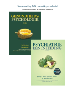 periode Vitaliteit 24/25 samenvatting, Fontys Toegepaste psychologie