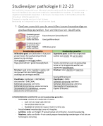 Studiewijzer pathologie 2 - 2VDK - JLG374