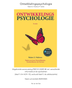 (uitgebreide) samenvatting ontwikkelingspsychologie Robert S. Feldman 9e editie (H1-13) PB0112 Open Universiteit 2024/2025