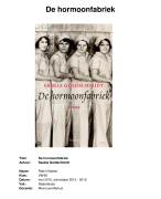 Leesverslag van De Hormoonfabriek
