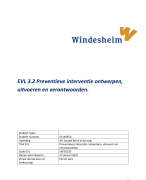EVL 3.2 Preventieve interventie ontwerpen, uitvoeren en verantwoorden.