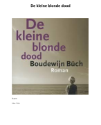 Compleet boekverslag Nederlands – De kleine blonde dood van Boudewijn Büch