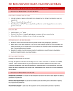 Samenvatting - De biologische basis van ons gedrag