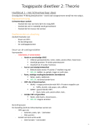 Toegepaste Dieetleer 2 - Samenvatting - 2VDK