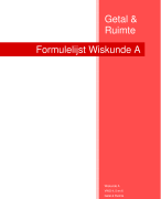 Formuleblad - Wiskunde A - VWO