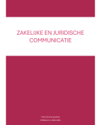 Samenvatting Zakelijke en Juridische communicatie 