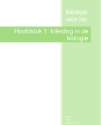 Samenvatting Biologie: H1 - Inleiding in de biologie (VWO)