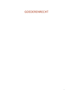 goederenrecht samenvatting lesnotities+boek
