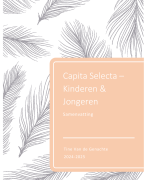 Samenvatting Capita Selecta: Kinderen & Jongeren