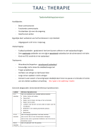 Samenvatting taal therapie (deel TOS)
