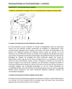samenvatting neuropsychologie en psychopathologie 