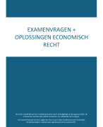 Voorbeeldexamen economisch recht met uitgebreide oplossingen