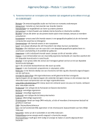 Algemene Biologie – Modules: Leerdoelen