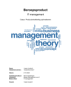 Eindopdracht Masterclass IT-management - NCOI Master Management van IT - Cijfer 7 - Incl. Feedback