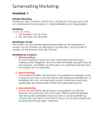 Samenvatting Marketing Kernstof H1-H10 