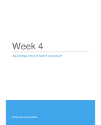 Inleiding Rechtswetenschap samenvatting - Week 4 - Erasmus Universiteit