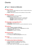 samenvatting basis chemie ( atomen, moleculen, bindingen, reacties,...) 