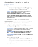 Chemische en biomedische analyse - samenvatting