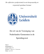 Challenge - De reflectieve professional in een responsief en betrouwbaar openbaar bestuur Master Management van de Publieke Sector! Cijfer 8
