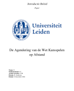 Paper Introductie Beleid pre-master Management van de Publieke Sector! Cijfer 8,2