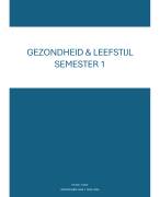 Gezondheid & Leefstijl - Jaar 1, Semester 1, Hbo Sportkunde