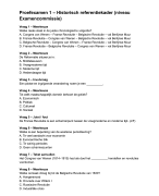 5 proefexamens geschiedenis examencomissie + correctiesleutel