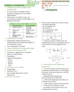 Samenvatting Biologie: eiwitsynthese, modificaties en mutaties, genetica en evolutie