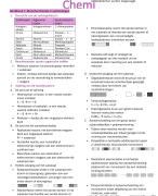 Samenvatting chemie: monofunctionele C-verbindingen, redoxreacties, materiaalkunde en duurzame chemie
