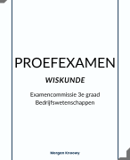 Proefexamen wiskunde bedrijfswetenschappen (gebaseerd op examen 2026)