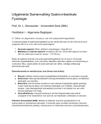 Uitgebreide Samenvatting Gastro-intestinale Fysiologie