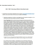 D253 – Values-Based Leadership V4 - RSM3 Task 1- Becoming an Effective Values-Based Leader