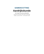 SAMENVATTING Aardrijkskunde 3e Graad Doorstroomfinaliteit Examencommissie Secundair Onderwijs