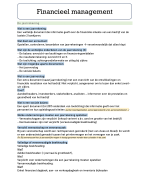 Uitgebreide Samenvatting Financieel Management