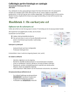 Samenvatting Celbiologie Partim Histologie en cytologie Geneeskunde UA BA1SEM2 2025-2026