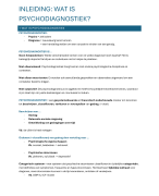 Psychodiagnostisch Werken 1 (volledige samenvatting)