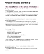 Urbanism and planning 1 (everything until the midterm)